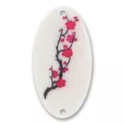 Intercalaire décor Roses 2 trous 58x31 mm Blanc x1