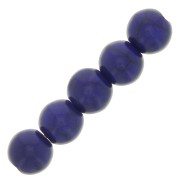 Perles rondes 8 mm imitation Howlite teintées - Bleu foncé x10|raw }}