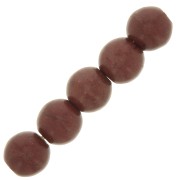 Perles rondes 8 mm imitation Howlite teintées - Marron x10|raw }}