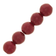 Perles rondes 10 mm imitation Howlite teintées - Rouge x10|raw }}