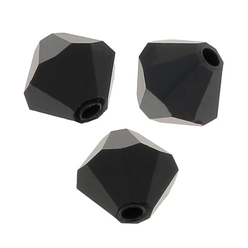 Perles toupies Preciosa - Rondelle Bead 3 mm - Jet x30