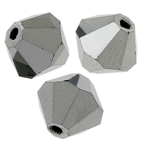 Perles toupies Preciosa - Rondelle Bead 3 mm - Jet Hematite Full x30