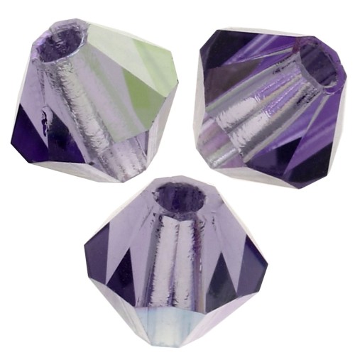 Perles toupies Preciosa - Rondelle Bead 3 mm - Tanzanite AB x30