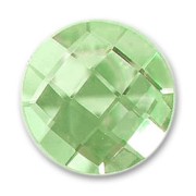 Cabochon facetté en verre 14 mm Peridot x1