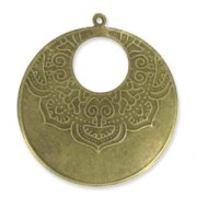 Pendentif léger bohème 63 mm bronze x1