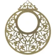 Pendentifs légers travaillés 59 mm bronze x6