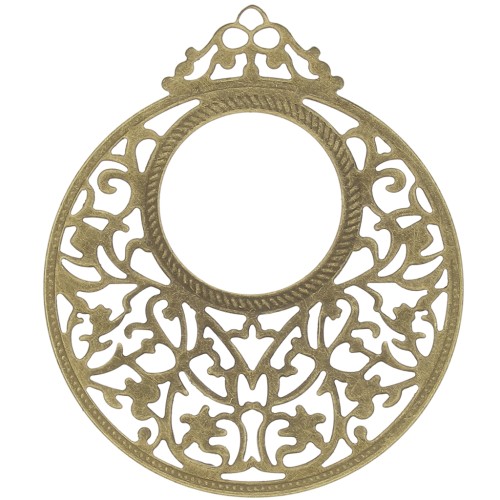 Pendentifs légers travaillés 59 mm bronze x6