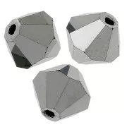 Perles toupies Preciosa - Rondelle Bead 5 mm - Jet Hematite Full x12