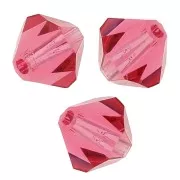 Perles toupies Preciosa - Rondelle Bead 5 mm - Indian Pink x12