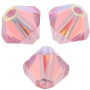 Toupies en cristal PureCrystal 5328 4 mm Light Rose AB2X x50|raw }}