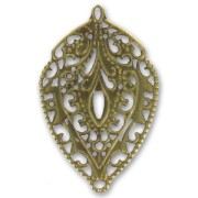 Pendentif léger feuille 56 mm bronze x1|raw }}