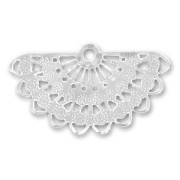 Pendentif léger éventail 22x38 mm argenté x1|raw }}