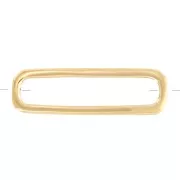 Intercalaire rectangle arrondi 21x6 mm - Plaqué Or 3 microns x1