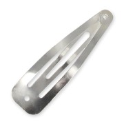 Barrette à cheveux trouée 67 mm rhodié x1