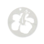 Sequin Hibiscus 20 mm en Argent 925 x1|raw }}