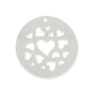 Sequin coeurs 20 mm en Argent 925 x1