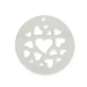 Sequin coeurs 20 mm en Argent 925 x1