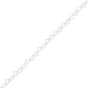 Chaîne maille fantaisie coeur 5.8 mm - Argent 925 x50cm