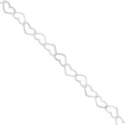 Chaîne maille fantaisie coeur 5.8 mm - Argent 925 x50cm