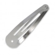 Barrette à cheveux trouée 58 mm rhodié x10