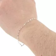 Chaîne maille Fantaisie 1.8 mm - Placage argent fin x50cm