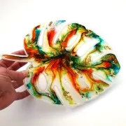 Moule silicone pour réaliser une feuille de Philodendron en résine 24x17 cm x1