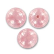 Perles en verre tchèque rondes  8 mm Luster Rose x20