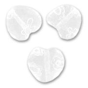 Coeurs Millefiori 10 mm Crystal x5