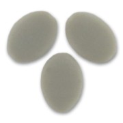 Olives plates 20x14 mm Opaque Grey Mat x5|raw }}