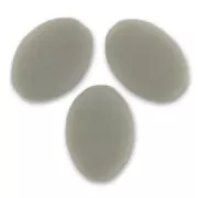 Olives plates 20x14 mm Opaque Grey Mat x5