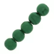 Perles en résine opaque 4 mm - Malachite x15