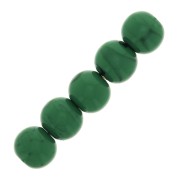 Perles en résine opaque 6 mm - Malachite x10