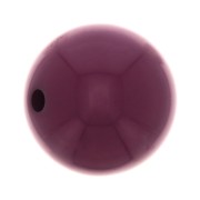 Perle en résine opaque 8 mm - Aubergine x1