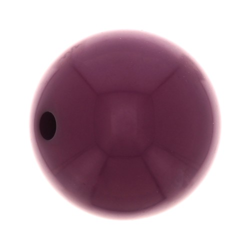 Perle en résine opaque 8 mm - Aubergine x1
