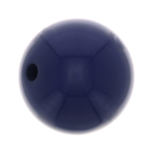 Perle en résine opaque 10 mm - Bleu marine x1