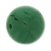 Perle en résine opaque 12 mm - Malachite x1