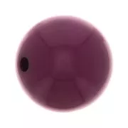 Perle en résine opaque 12 mm - Aubergine x1