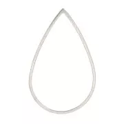 Anneaux de montage et tissage goutte 26x17 mm - Acier inoxydable x1