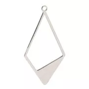 Pendentif losange évidé 34x18 mm - Acier inoxydable x1