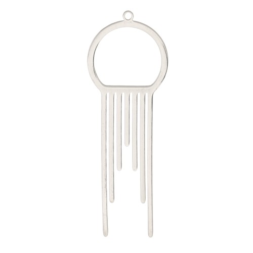 Pendentif design 56x20 mm - Acier inoxydable x1