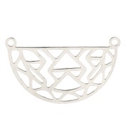 Intercalaire demi-cercle ajouré pour collier 31x18 mm - Acier inoxydable x1