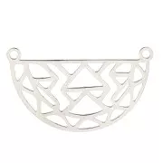 Intercalaire demi-cercle ajouré pour collier 31x18 mm - Acier inoxydable x1