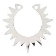 Intercalaire demi-soleil 18x19 mm - Acier inoxydable x1