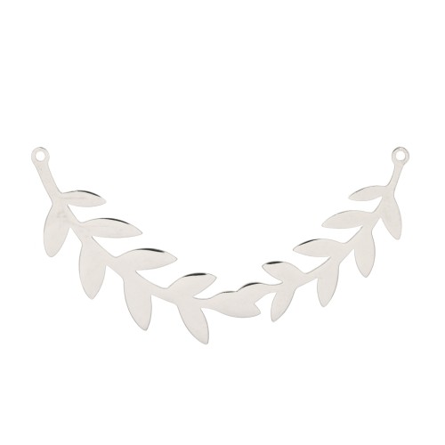Intercalaire pour collier couronne de laurier 57x13 mm - Acier inoxydable x1