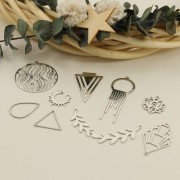 Intercalaire pour collier couronne de laurier 57x13 mm - Acier inoxydable x1