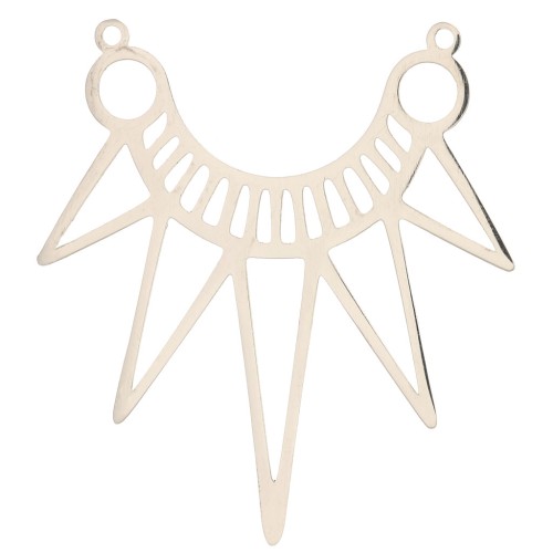 Intercalaire pour collier forme ethnique 41x38 mm - Acier inoxydable x1