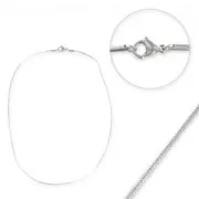 Tour de cou maille serpentine  0.9 mm en Acier inox x 43 cm