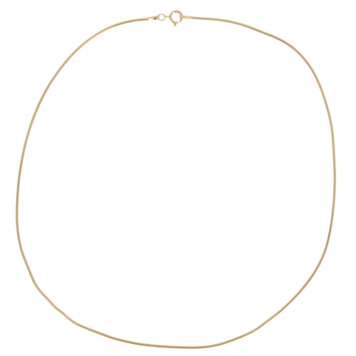 Tour de cou maille serpentine 1,1 mm en  Gold filled (or laminé)   x 45cm