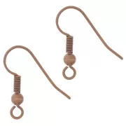 Crochets d'oreilles boules 18 mm cuivré vieilli x100