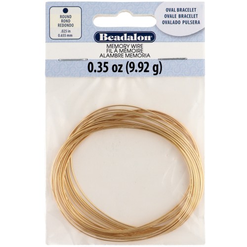 Bracelet mémoire ovale 65x55 mm doré x23 tours